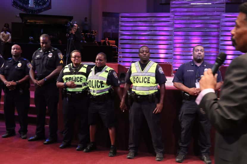 Dr. Tony Evans talks about the shooting before he and members of Oak Cliff Bible Fellowship...
