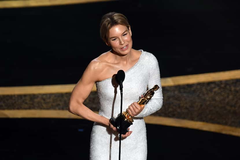 Renée Zellweger accepts the Actress in a Leading Role award for "Judy" onstage during the...