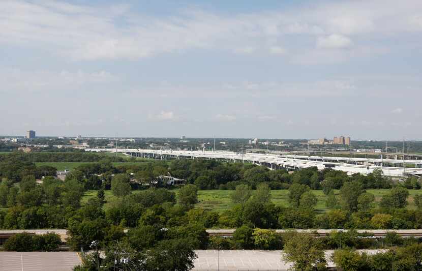 This is a view of the site that will be transformed into Dallas Water Commons. Leaders plan...