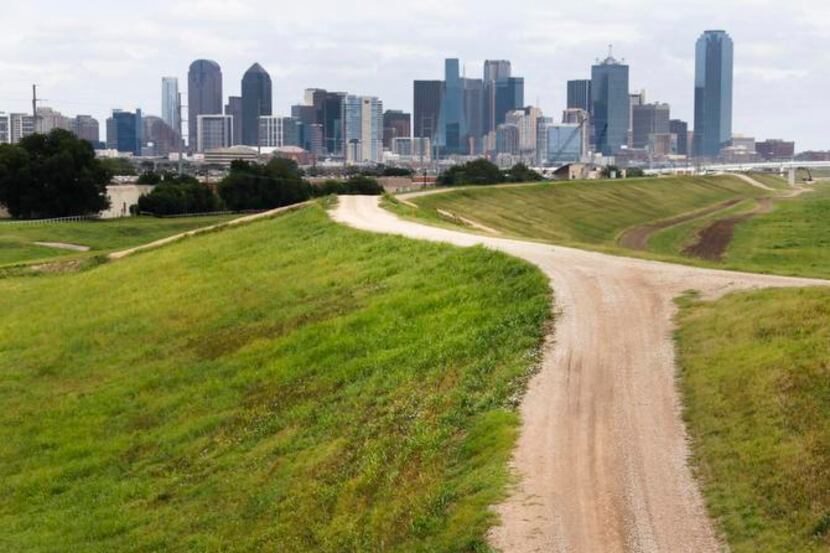 
The road has been planned as a 9-mile project, most of it inside the Trinity River levees....