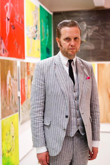 Artist Ragnar Kjartansson attends the Ragnar Kjartansson exhibition installation at Barbican...