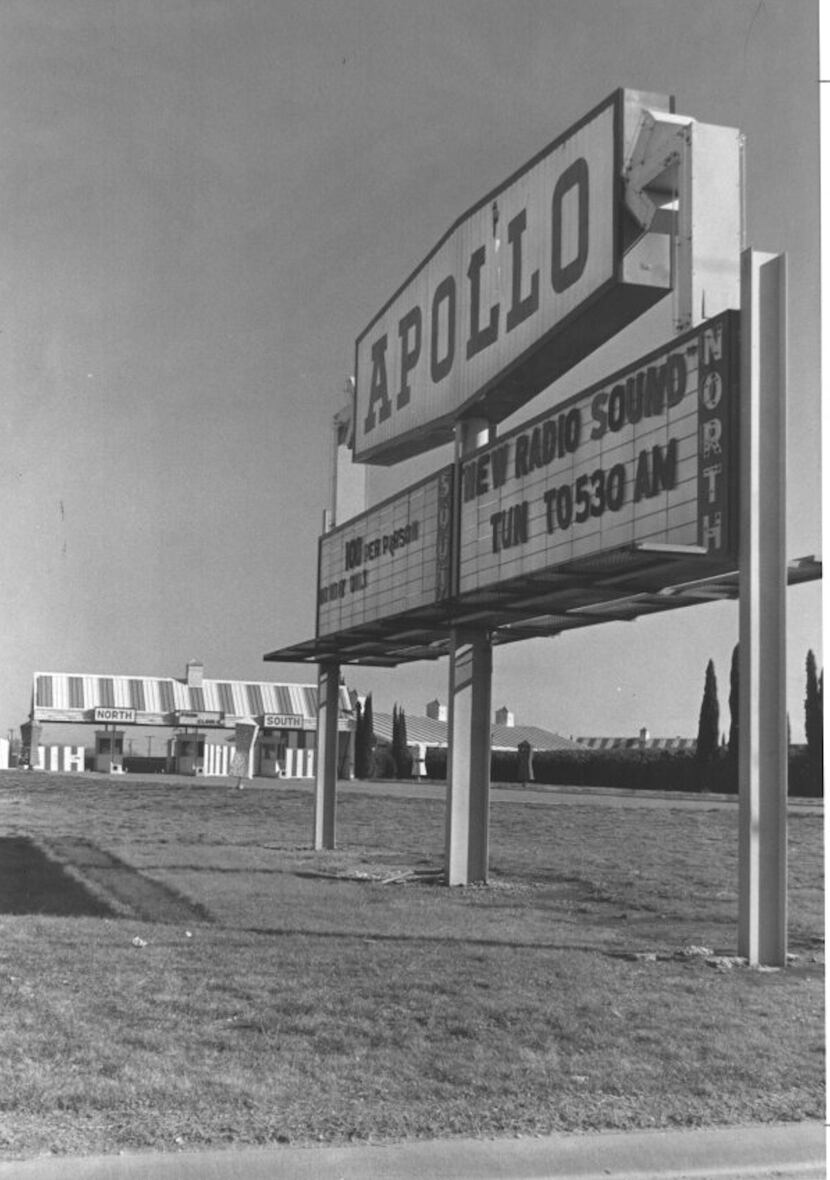 The Apollo Drive-In Theatre, demolished in 1986 to clear room for the big-box superstore...