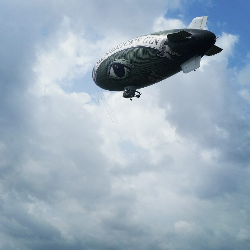 Eye in the sky: The symbol of Hendrick's Gin's "Society of the Unusual," airborne. (Marc...