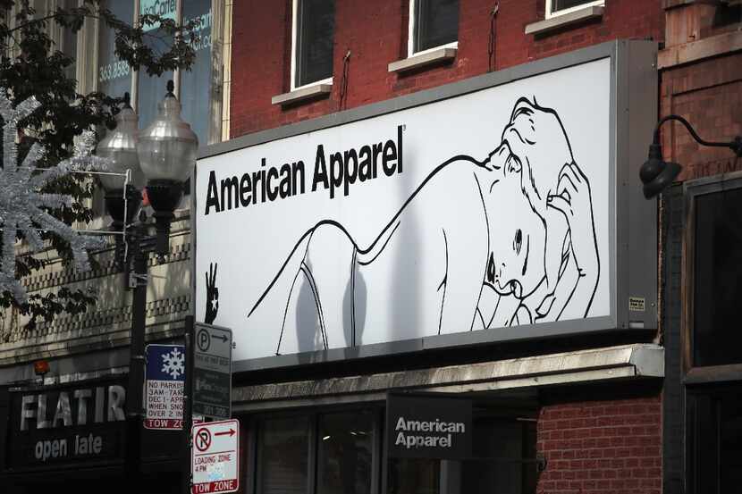 CHICAGO, IL - NOVEMBER 14:  A sign hangs outside an American Apparel store in the Wicker...
