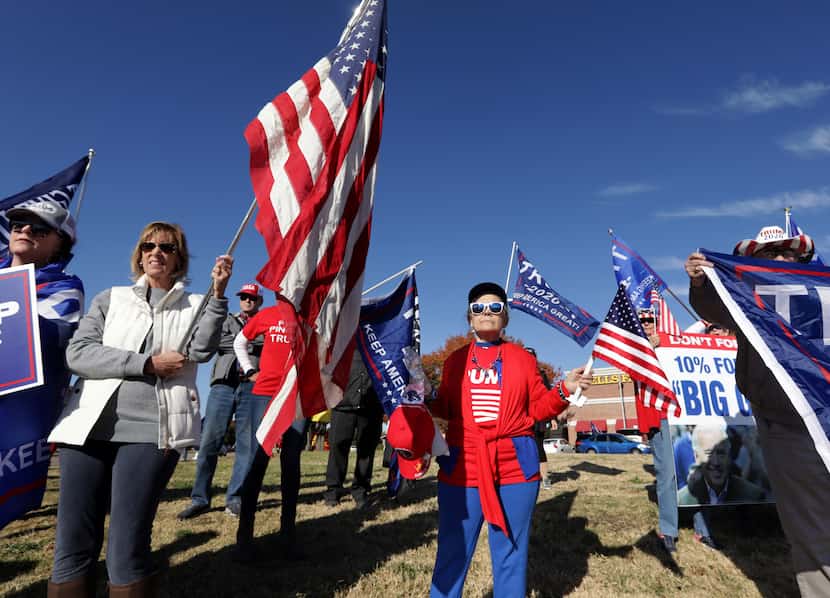 Trump supporters demonstrated in Plano on Dec. 12.