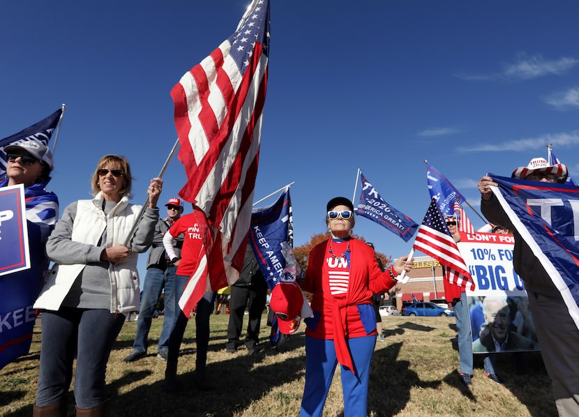 Trump supporters demonstrated in Plano on Dec. 12.