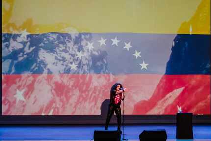 Venezuelan singer Karina, a '90s pop star, visited North Texas on Aug. 10 at MCV Grand...