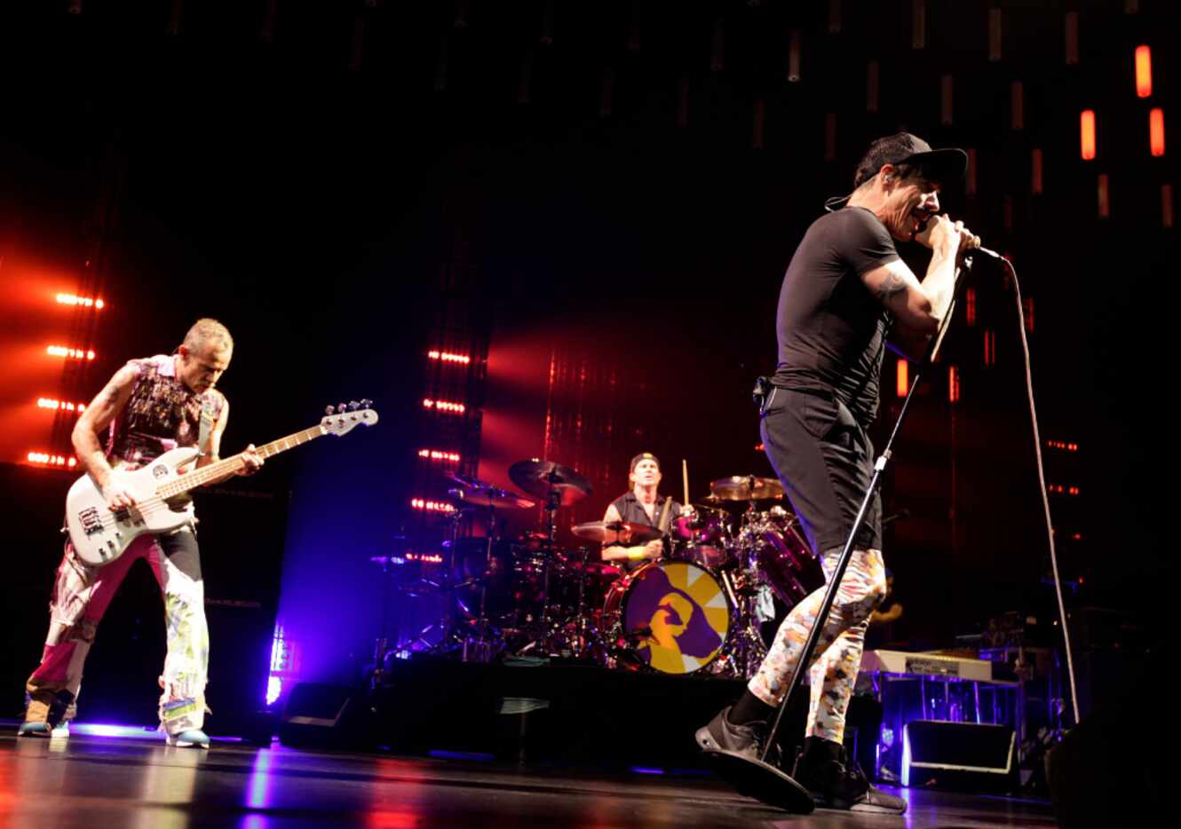 The Red Hot Chili Peppers perform at American Airlines Center in Dallas, TX, on Jan. 8,...