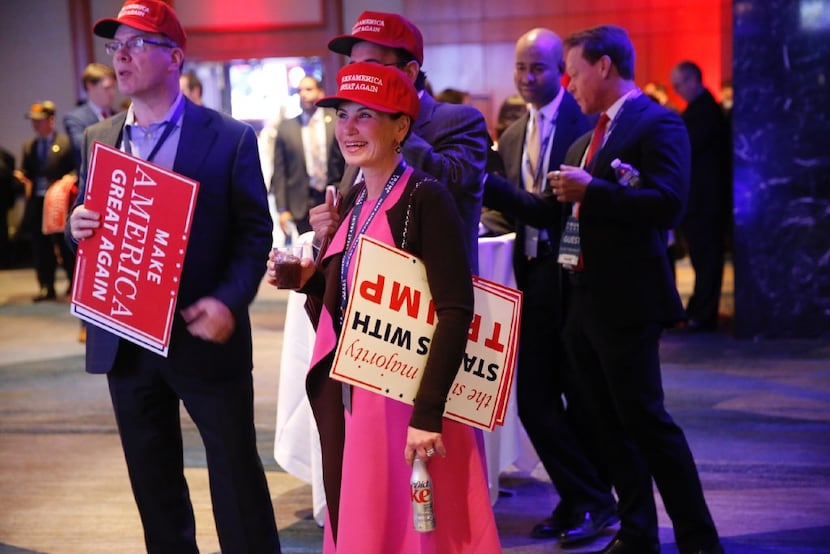 Republicans were in a celebratory mood at Donald Trump's election party Tuesday night at the...