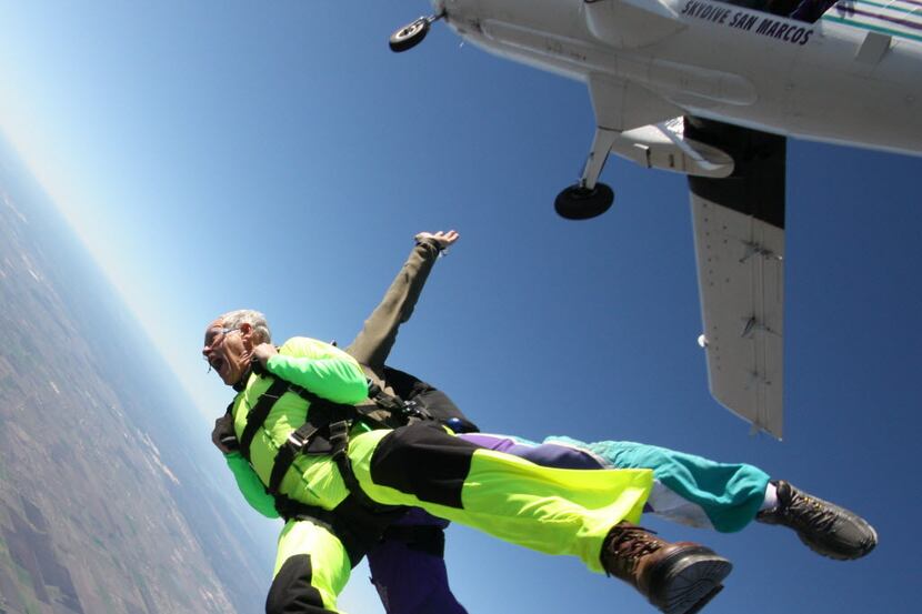 Dr. Moody Alexander had an exciting 80th birthday, jumping out of an airplane on Jan. 14.