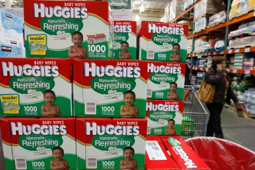 
The Irving-based maker of Huggies baby wipes, diapers and other products saw revenue rise...