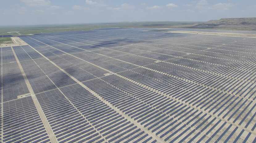 Luminant's Upton 2 solar plant near the West Texas town of McCamey in Upton County. The...