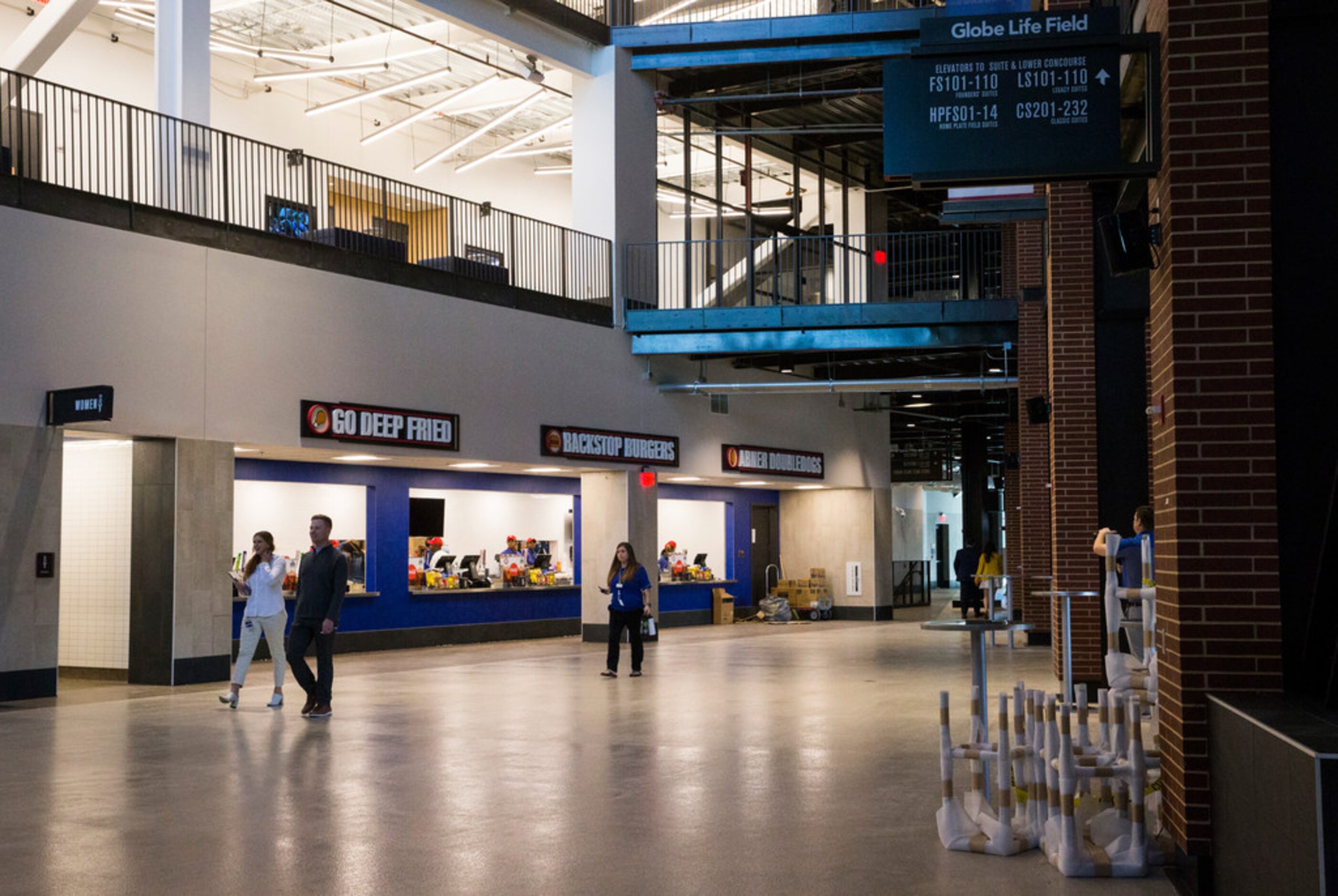 The main concourse of the Texas Rangers' new Globe Life Field on Wednesday, March 11, 2020...