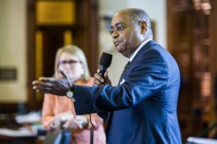  Sen. Rodney Ellis, debating a gun law on the floor of the Texas Senate last month. (Ashley...