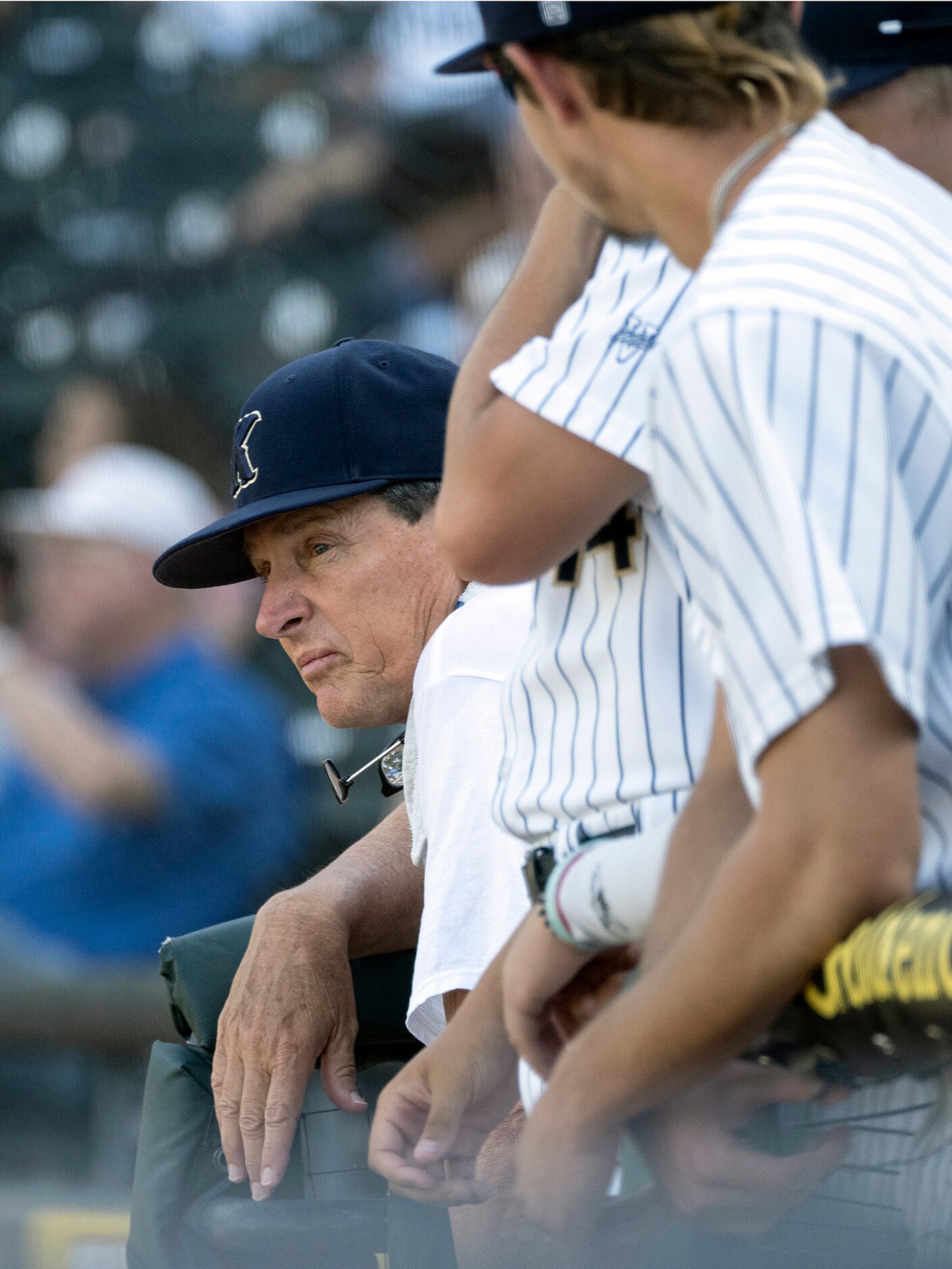 Keller head coach, Rob Stramp, watches action against Houston Strake Jesuit during the 2021...