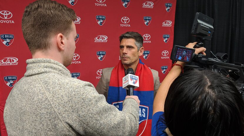 Luchi Gonzalez answers press questions at his introductory press conference. (12/17/18)