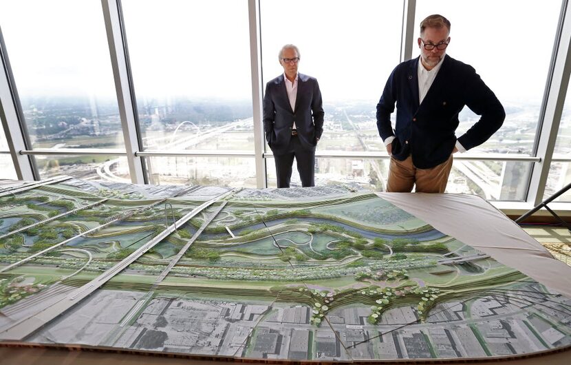 Brent Brown (right) is president and CEO of the Trinity Park Conservancy, which announced...