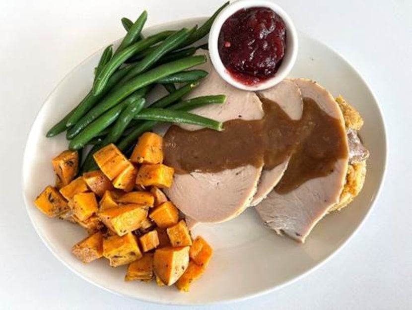 Oak Lawn diner Lucky's will offer a turkey and dressing platter for dine-in or carryout for...