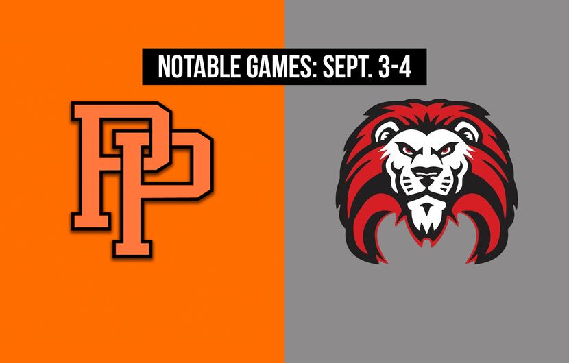 Notable games for the week of Sept. 3-4 of the 2020 season: Pilot Point vs. Fort Worth...
