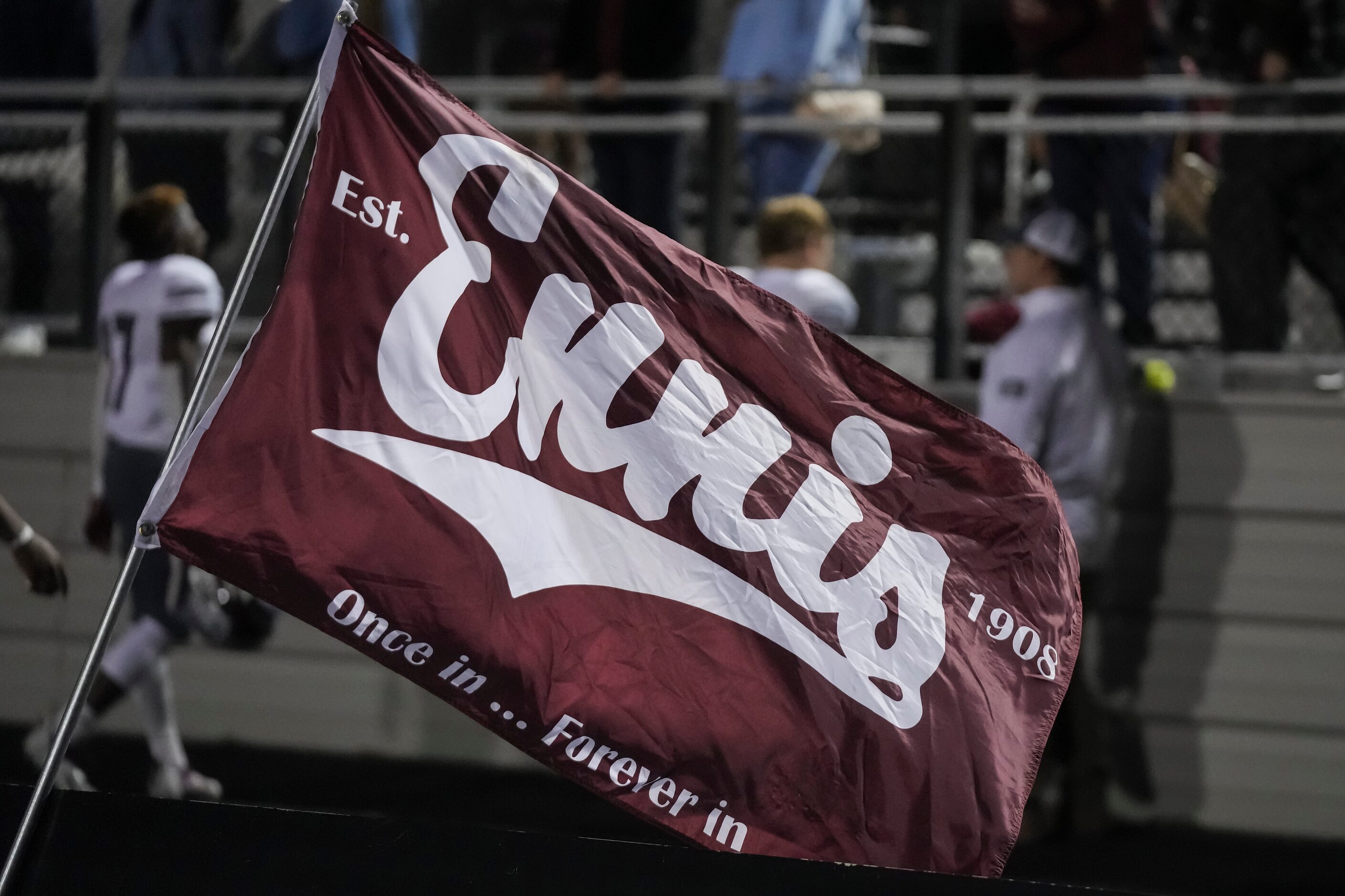 Ennis players celebrates with fans after a 48-20 victory over Royce City in a District 8-5A...