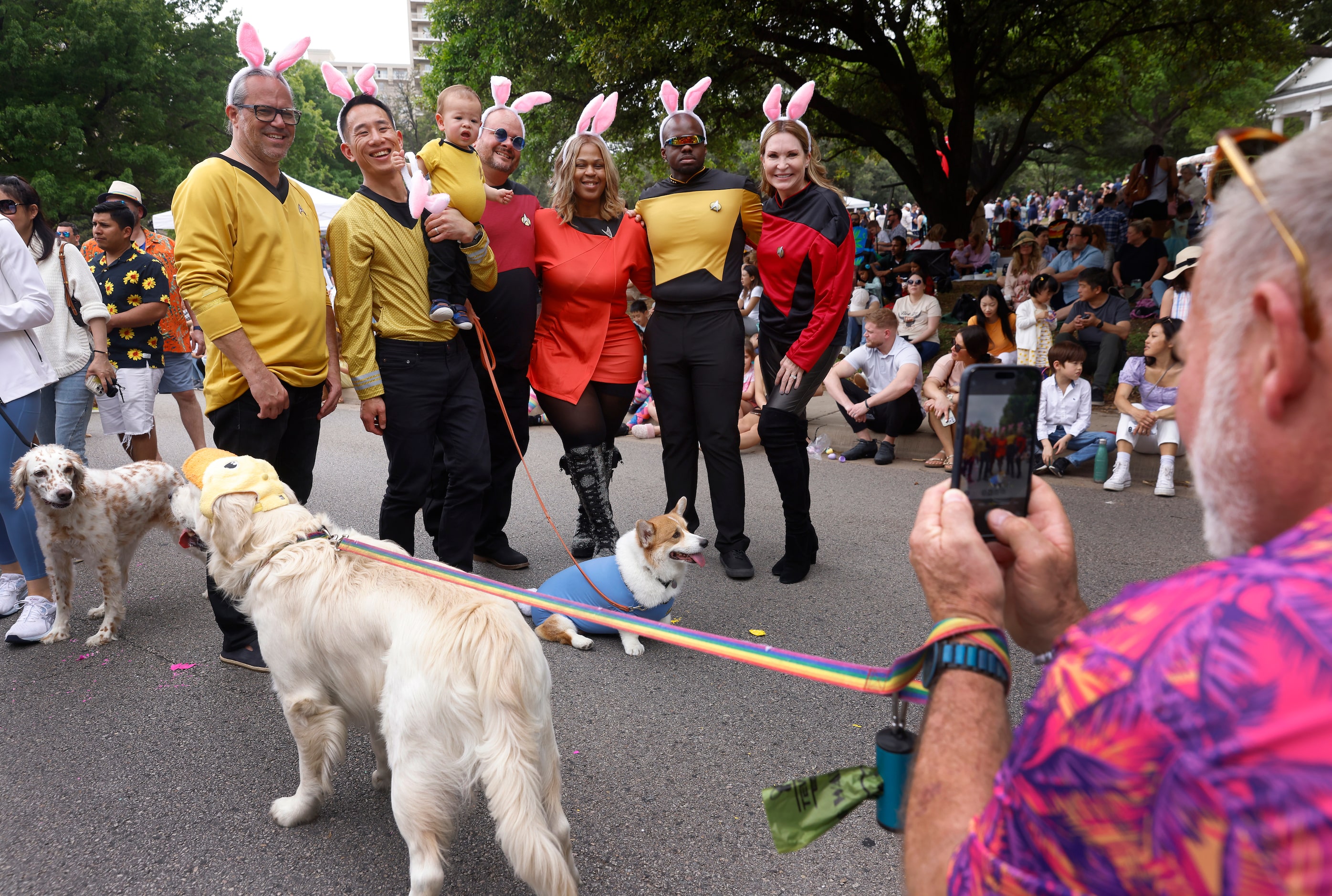 Star Trek themed surgeons and doctors (from left) Joe Cribbins, Ed Chen, Ryan Mello,...