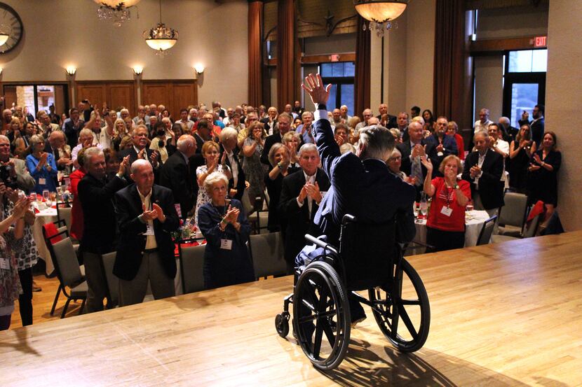 Gov. Greg Abbott, who is up for re-election next year, tweeted this photo of himself at a...