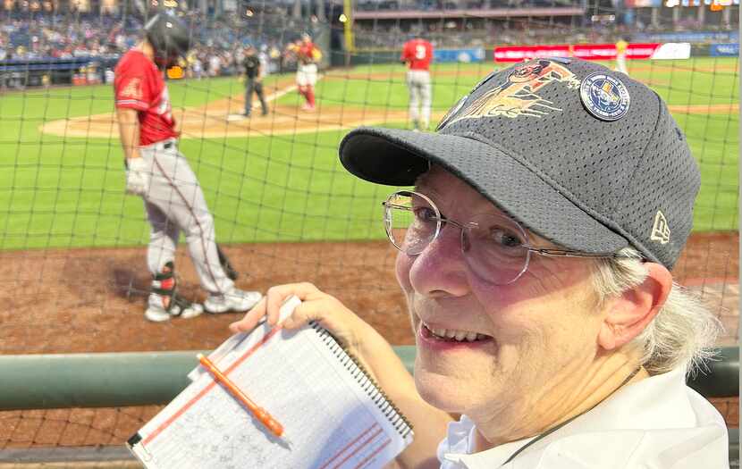 Jan Opella, who goes by Baseball Jan, even says so on her seats in Section 121, row 1, seats...