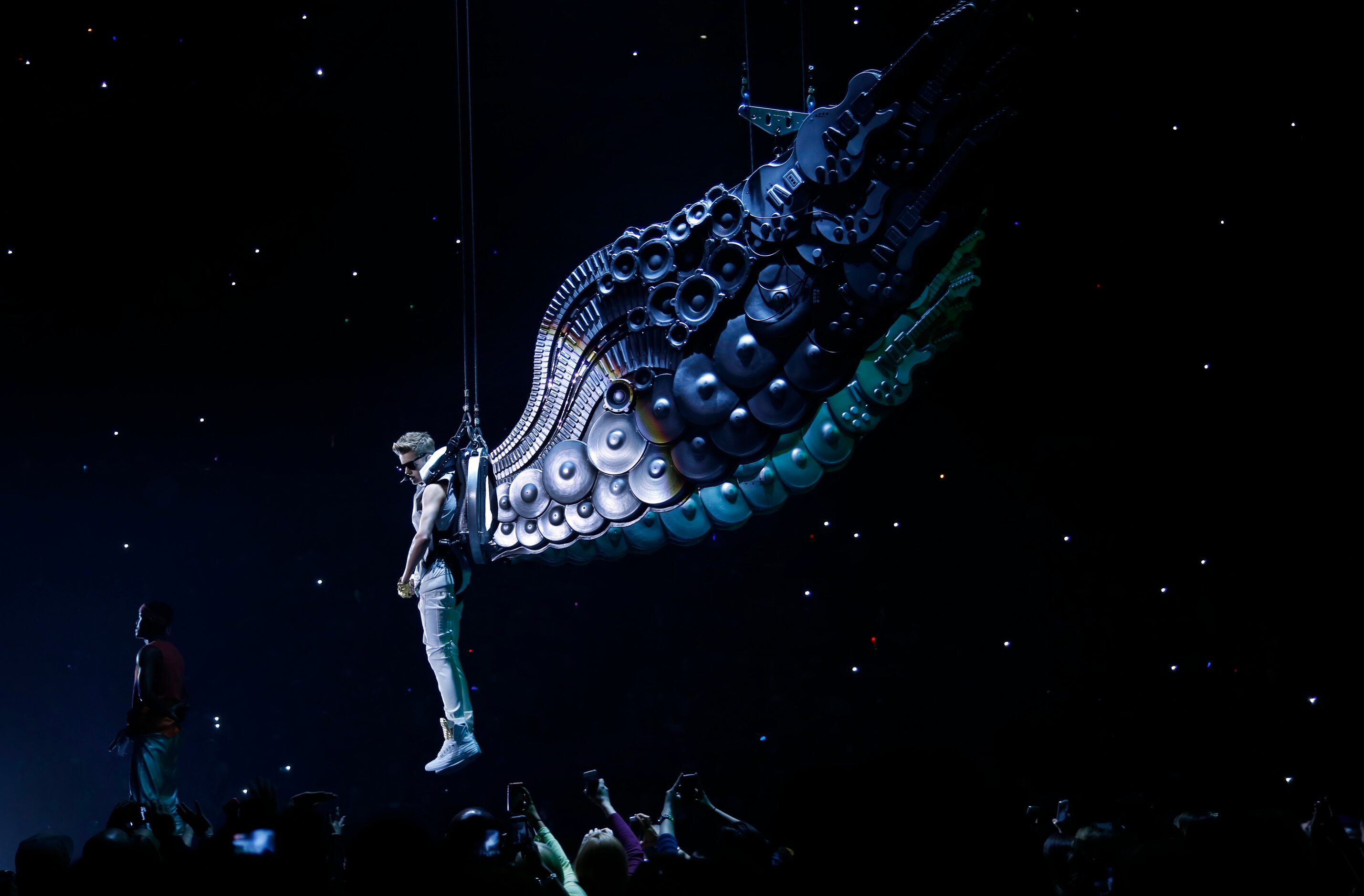 Justin Bieber's elaborate entrance at American Airlines Center on Oct. 29. 