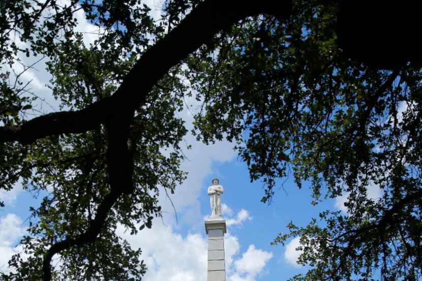 The Confederate War Memorial honoring Confederate soldiers who died in the Civil War at...