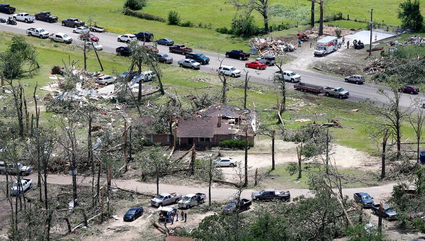 Houses were destroyed by an April 29 tornado in Emory.