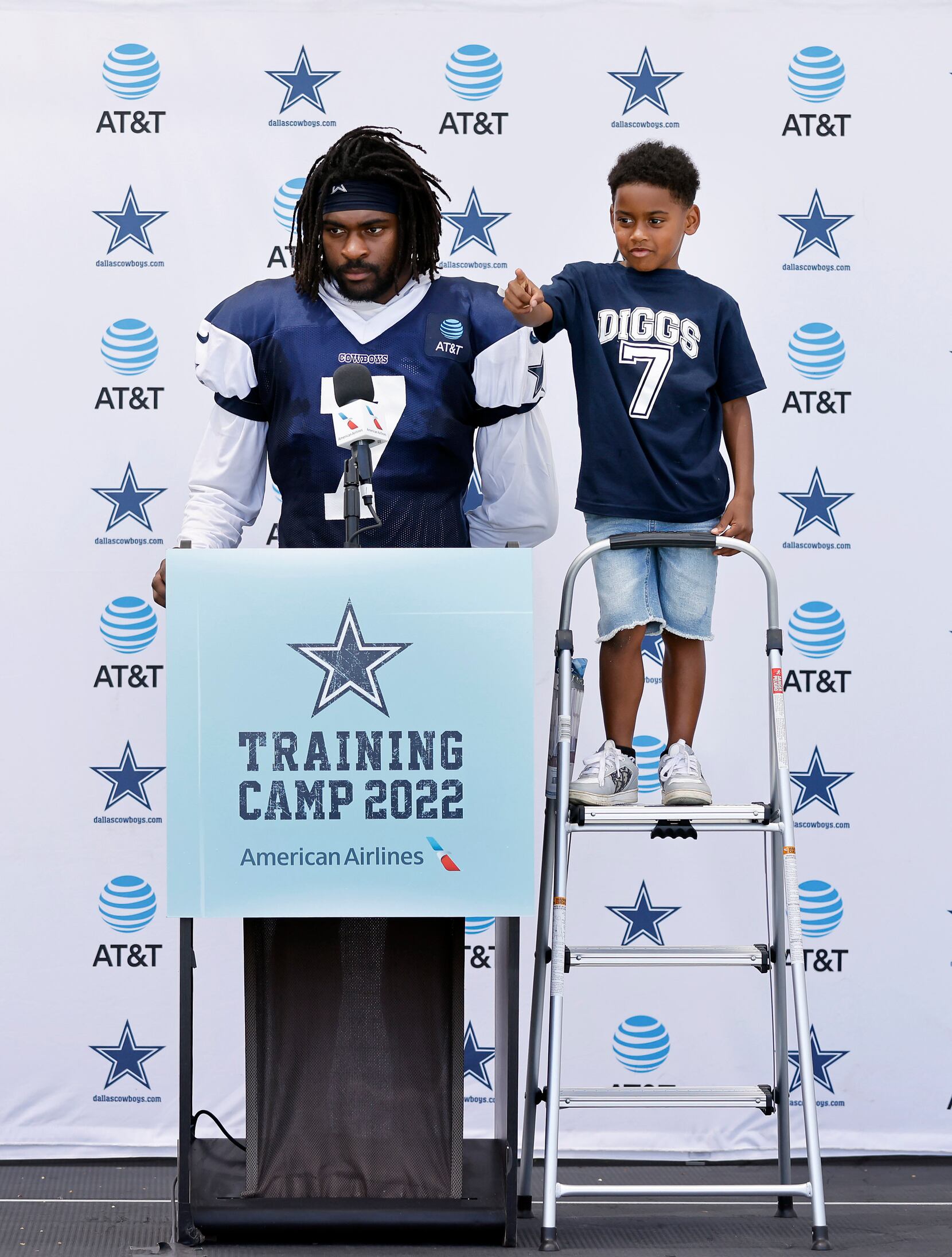 Dallas Cowboys wide receiver Simi Fehoko (81) smiles as he enters the field  before a preseason NFL football game against the Los Angeles Chargers  Saturday, Aug. 20, 2022, in Inglewood, Calif. (AP