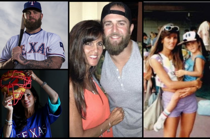 Texas Rangers first baseman Mike Napoli has a special relationship with his mother, Donna...
