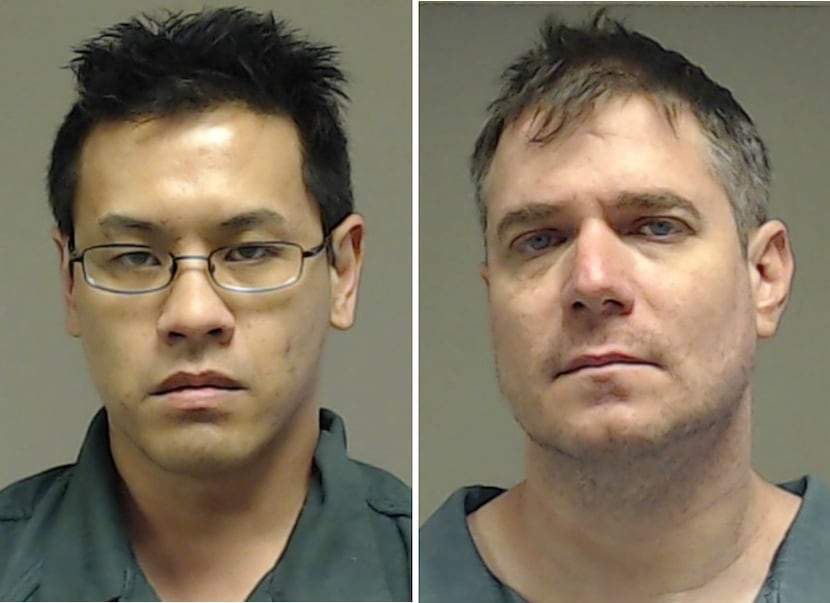 Stanley Tsay, left, and Edward Callaghan were arrested on suspicion of possessing child...
