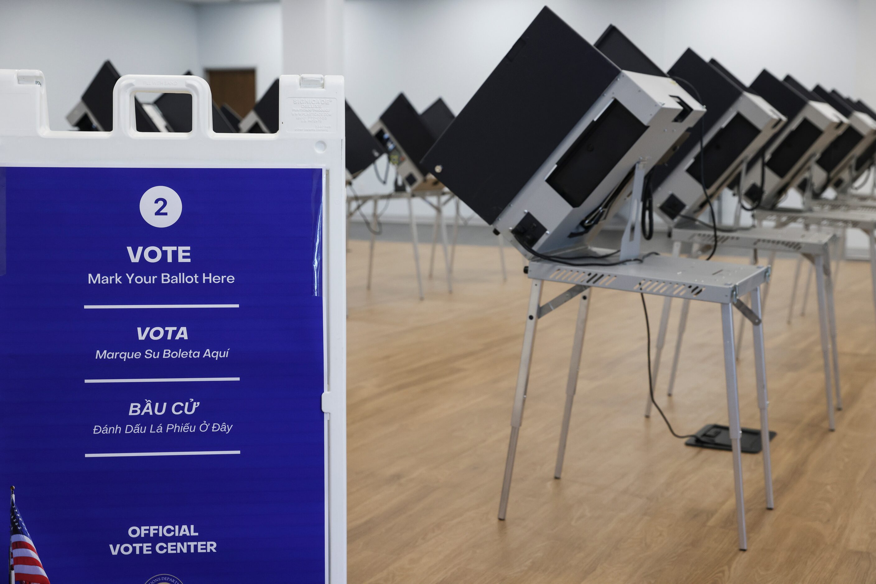 Voting machines, Thursday, Oct. 6, 2022 at Dallas County Election Center in Dallas. 