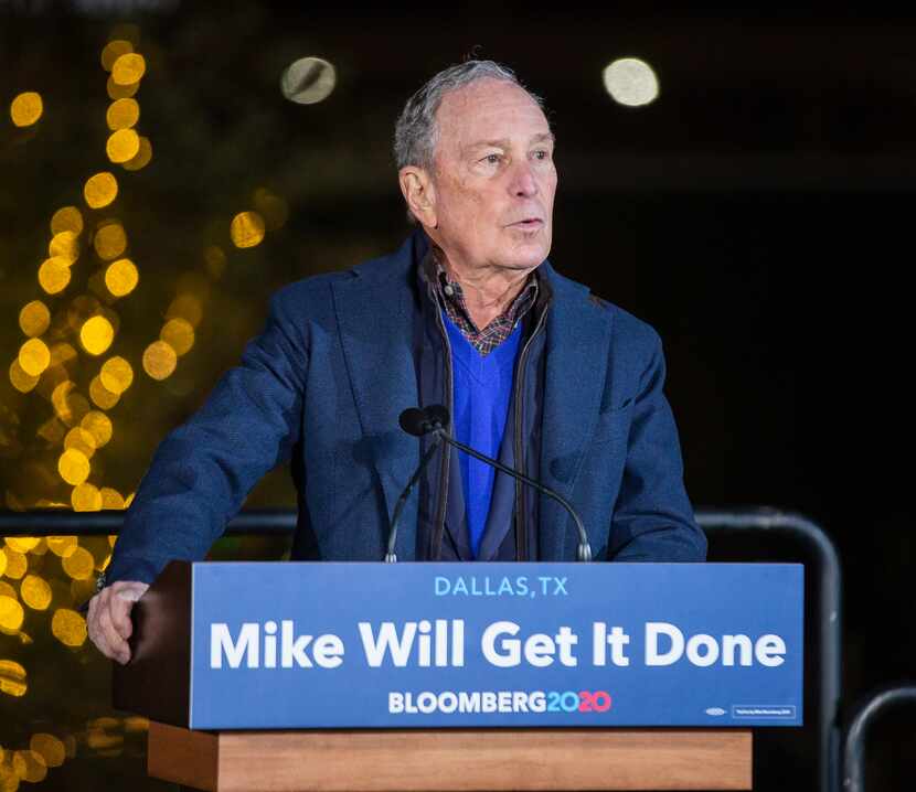 Presidential candidate and former New York Mayor Mike Bloomberg campaigns at the Happiest...