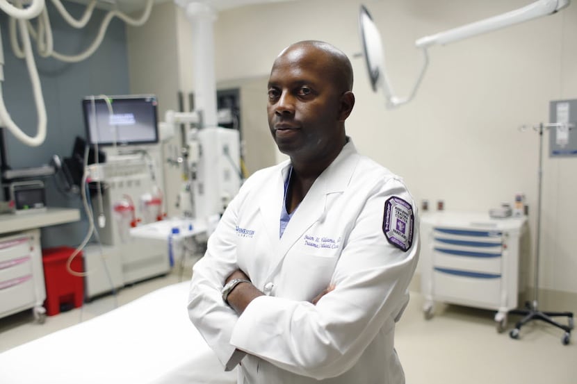 Dr. Brian H. Williams, a trauma surgeon at Parkland Memorial Hospital, poses for a photo at...