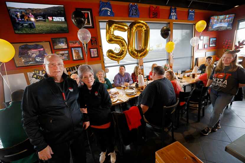 Victor Markle, 69, of Forney, and his wife, Robin Markle, 70, posed for a photo while they...