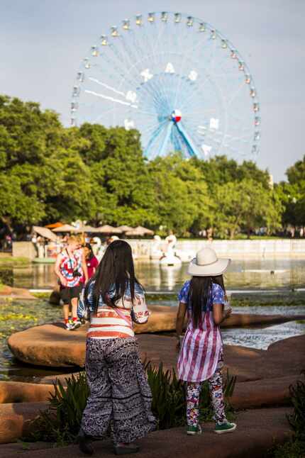 The Leonhardt Lagoon was a popular attraction during the Fair Park Fourth celebration last...