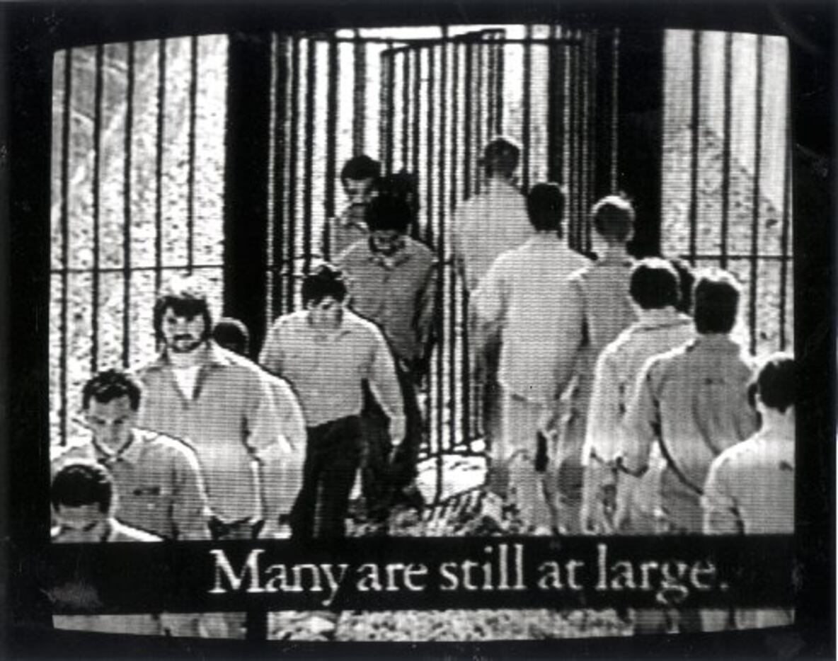 This still picture from a 1988 Bush ad shows the revolving prison door policy of Democrat...
