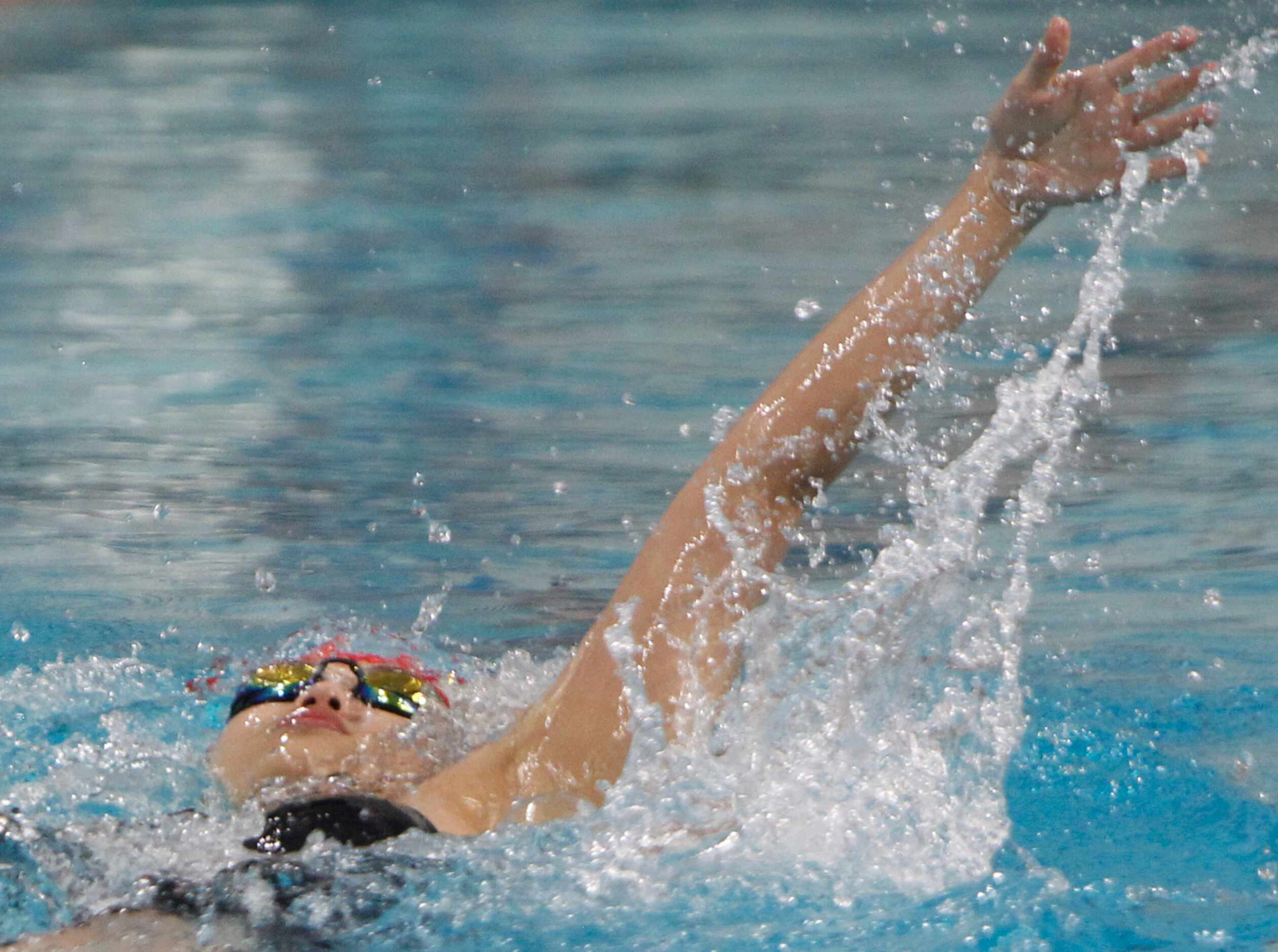 Dallas Hillcrest swimmer Katherine Yao competes in the 5A Girls 200 Yard IM category. The...