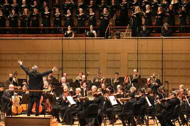 The Dallas Symphony Orchestra, directed by Fabio Luisi, performs Verdi's 'Requiem' at the...