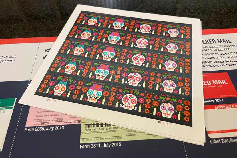 The Day of the Dead commemorative stamp was released in El Paso on Sept. 30. Each stamp has...