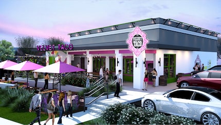 Here's a rendering of how Urban Taco on McKinney Avenue in Uptown Dallas will be transformed...