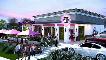 Here's a rendering of how Urban Taco on McKinney Avenue in Uptown Dallas will be transformed...