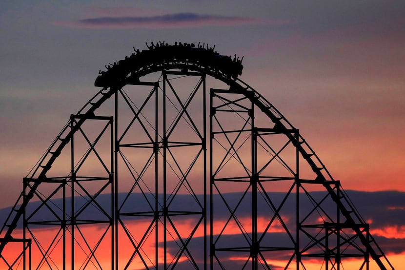 The Worlds of Fun amusement park in Kansas City, Mo. Splurging on line-skipping passes could...