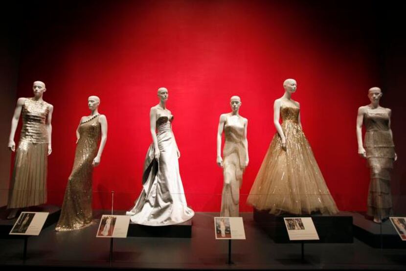 
These are some red carpet dresses on display at the exhibit.
