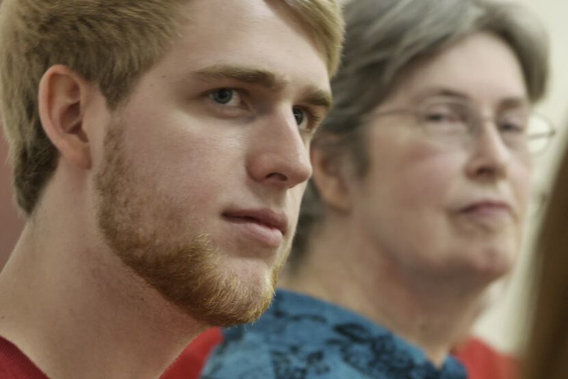 Richland High School basketball player Tim Priller, left and his grandmother Pat Berkshire...
