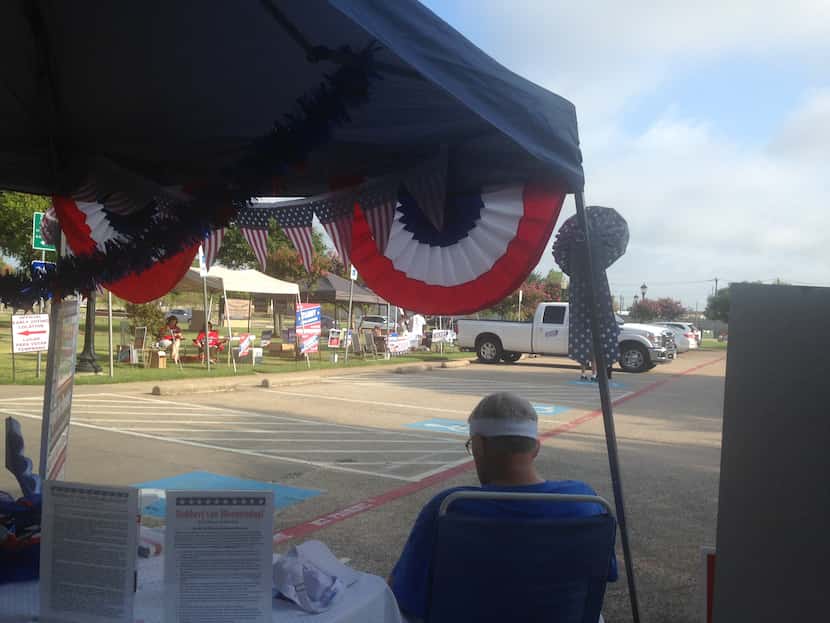 About half the candidates in Rowlett's Aug. 26 special election have set up camp outside the...