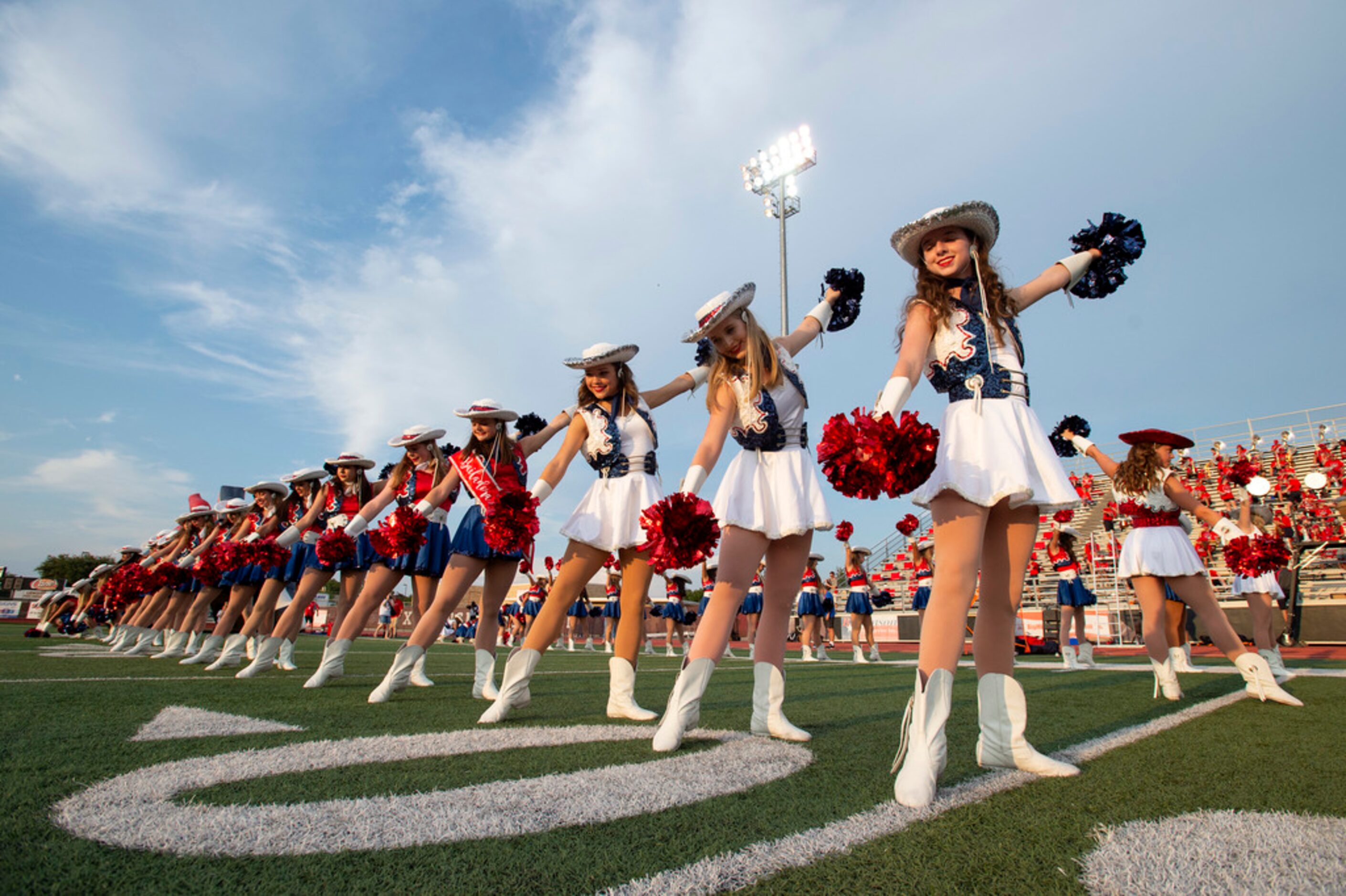 McKinney Boyd senior Elisabeth Canady, right, and the rest of the Bailadoras drill team...