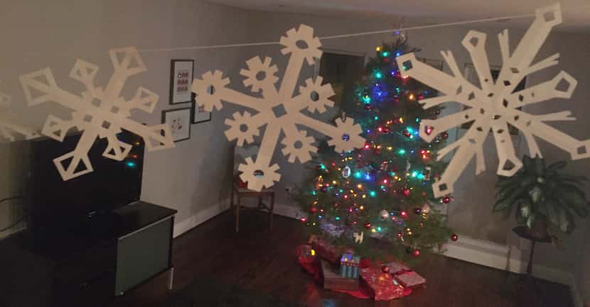 Deputy editorial page editor Nicole Stockdale's exquisite homemade snowflakes.